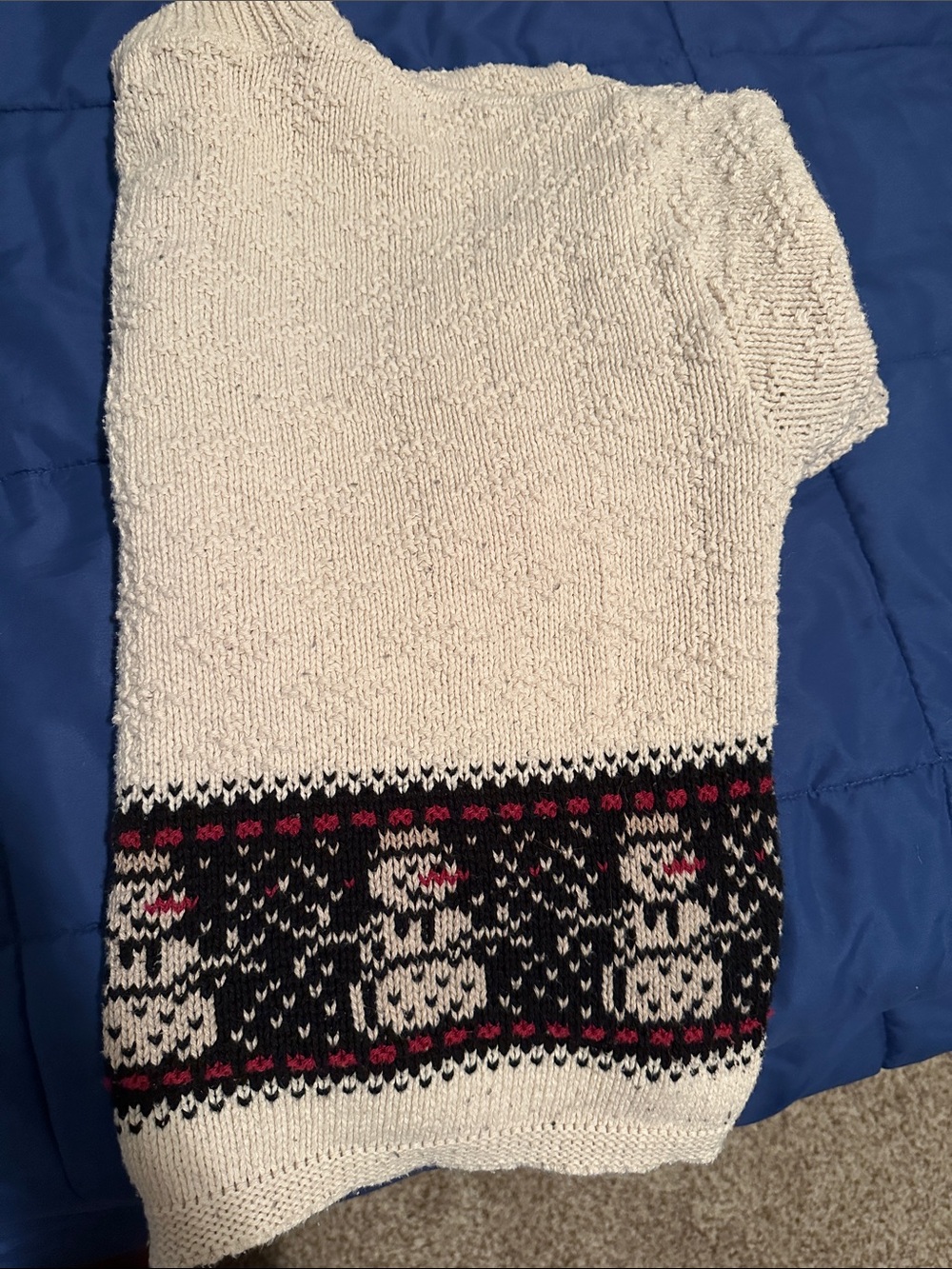 croft & barrow Cream Fair Isle Snowman & Fox Holiday Sweater - Picture 6 of 8
